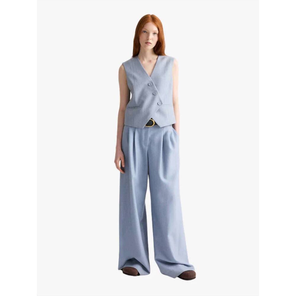 NEW TWP tyler button down vest in halogen blue